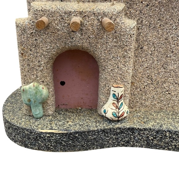 Vintage Tissue Box Stone House Diorama Display Shelf Decor‎ Cottagecore - Picture 5 of 10
